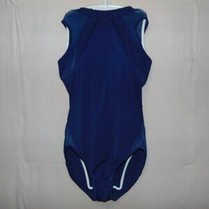 Balera Blue Back Zip High Neck Leotard MA